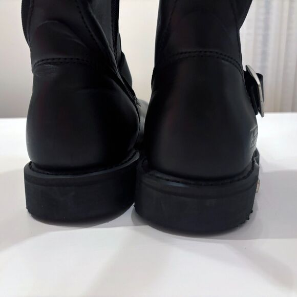 Xelement Women's Black Tribal Skull Leather Motorcycle Riding Boots Size 8 - Picture 10 of 14